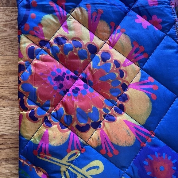 Natural Life Double-Sided Quilted Throw Blanket Multicolor Floral 54 x 77.5 Boho - Picture 8 of 11